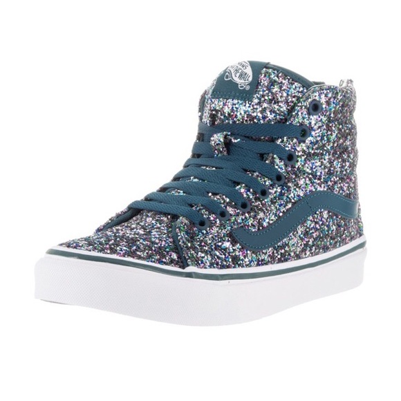 high top sparkly vans